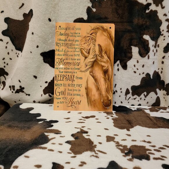 Horse Quote Western Tin Sign Door Home Metal Wall Decor - Picture 5 of 5